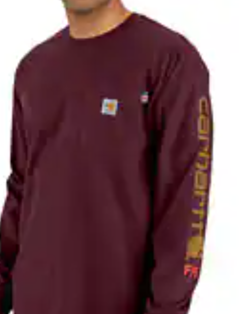 Flame Resistant Carhartt Force® Loose Fit Midweight Long-Sleeve Logo Graphic T-Shirt