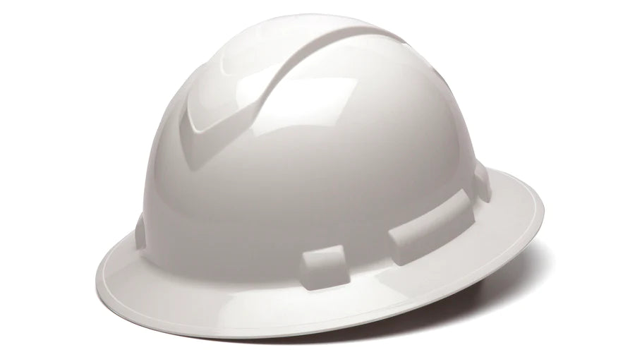 PYRAMEX Ridgeline Full Brim Hard Hat 4-Point Ratchet Suspension