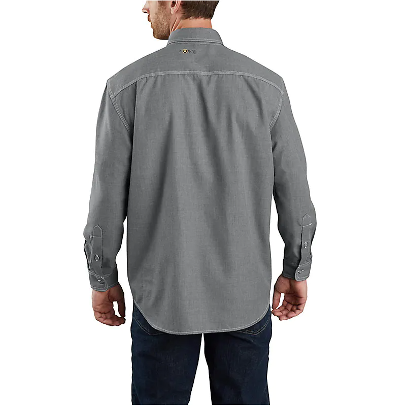FLAME-RESISTANT CARHARTT FORCE® LOOSE FIT LIGHTWEIGHT LONG-SLEEVE BUTTON-FRONT SHIRT