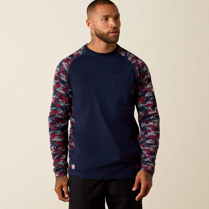ARIAT - FR AC Stretch Camo Baseball T-Shirt