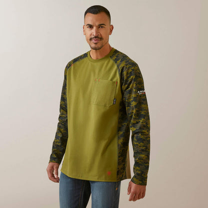 ARIAT - FR AC Stretch Camo Baseball T-Shirt