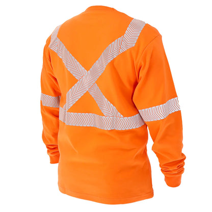 BLACK STALLION - 7 oz. FR Cotton Knit Long-Sleeve Shirt w/2"relectictive, Orange - S-4XL