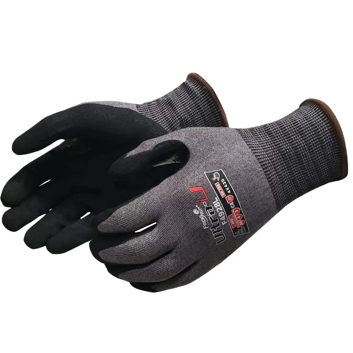 LIBERTY - 18 GUAGE, CUT A6, BLACK SANDY NITRILE GLOVES